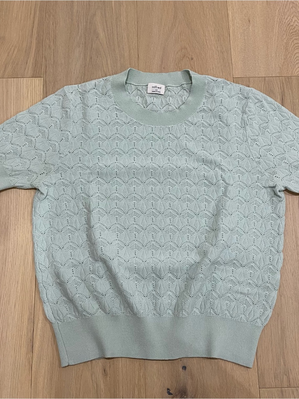 Aritzia Wilfred | Green Short Sleeve Knit Top 🩵